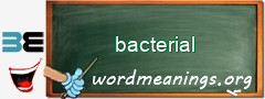 WordMeaning blackboard for bacterial